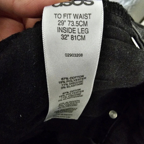 Asos Denim High Waist Distressed Skinny Jeans - Picture 8 of 9